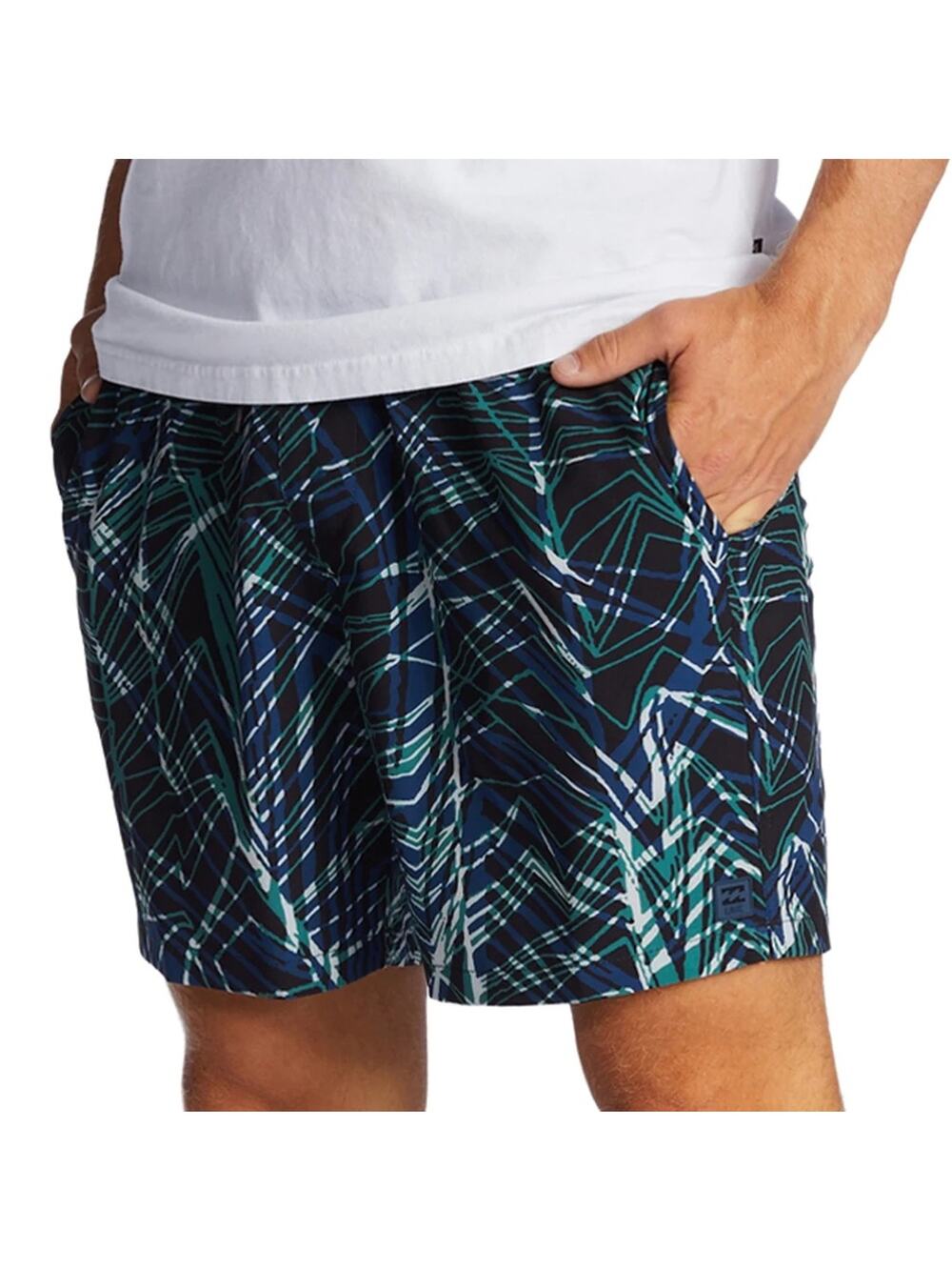 NEW Billabong Surftrek Elastic Waist Hybrid Shorts Swim Trunks,Casual Stretch M